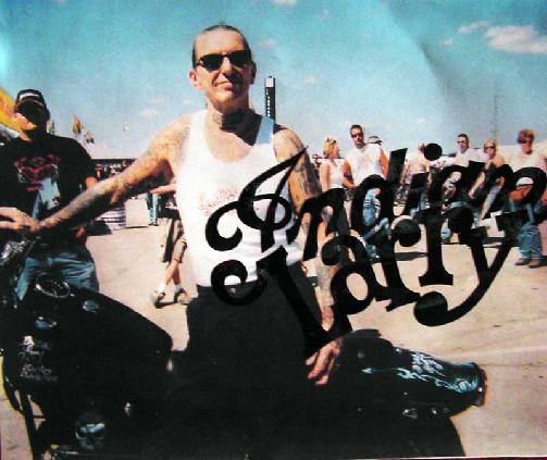 Indian Larry with the above Harley Limelight painted